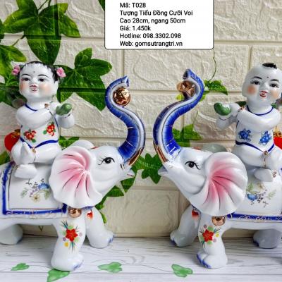 Tượng Tiểu Đồng Cưỡi Voi